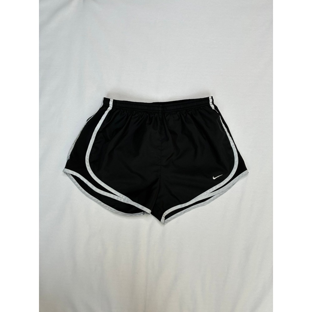 Nike Dri-FIT Tempo Running Shorts Black White Women's Size Medium 3 Inch Inseam